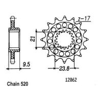 Přední řetězové kolečko HM Moto – Honda